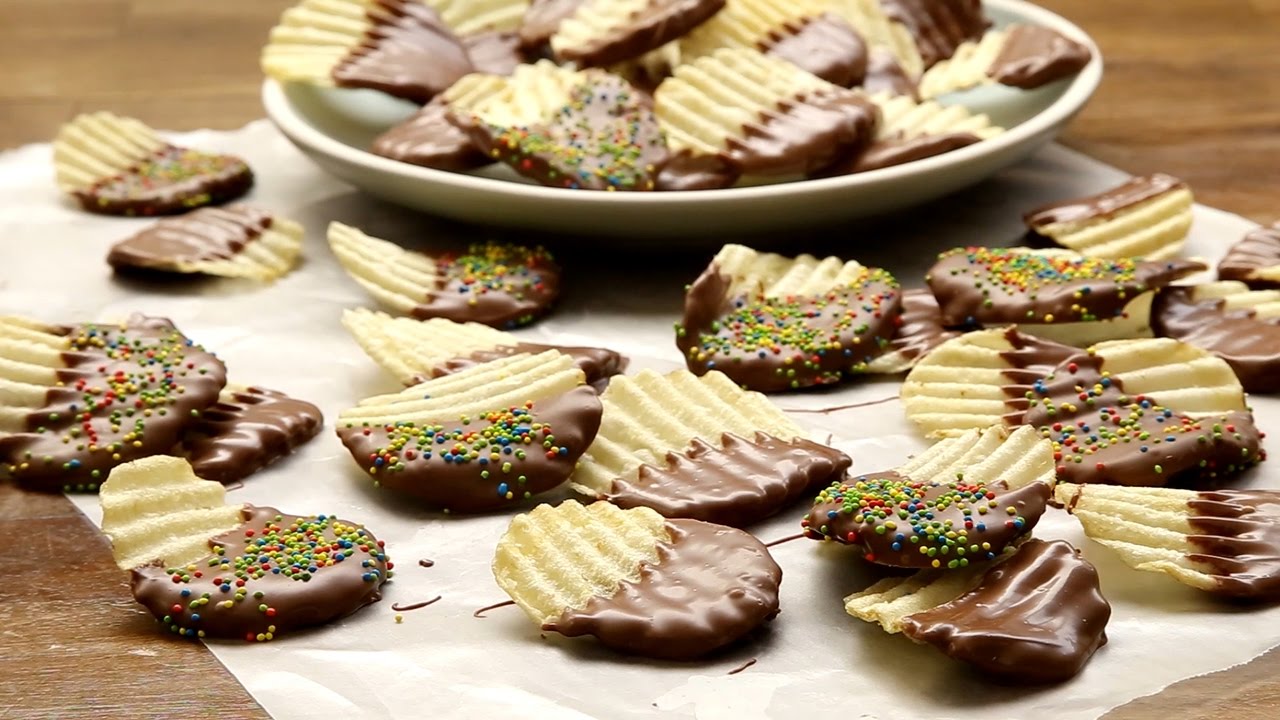 chocolate covered potato chips